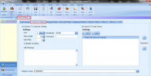 Device Settings – Customer Display - IRS Software
