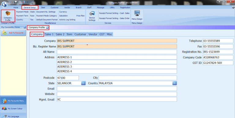- IRS Software