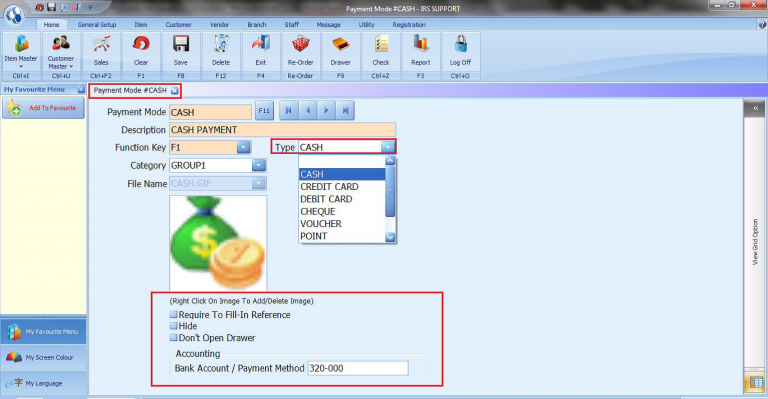 Payment Setup - IRS Software