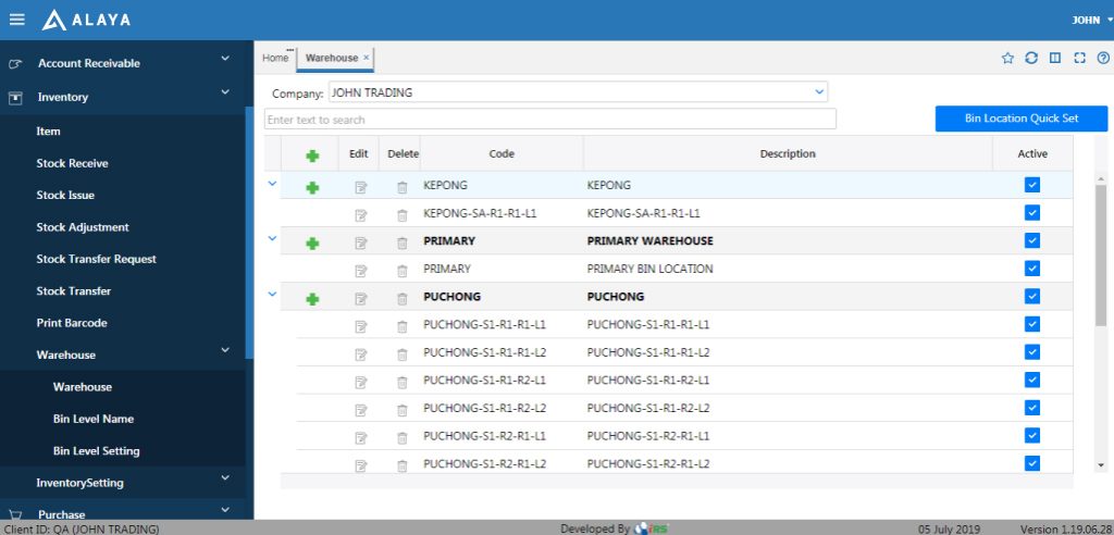 Alaya - Warehouse Inventory System