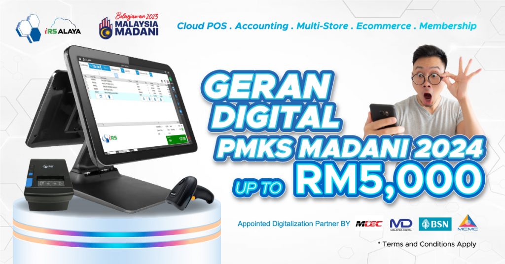 MSME Digitalization Grant Is Back Up to RM5000 for Purchase IRS POS System Year 2024